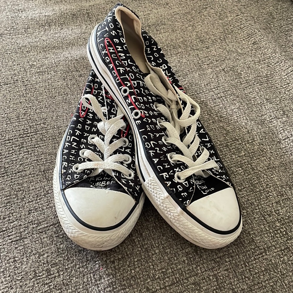 lightly worn word search print Converse